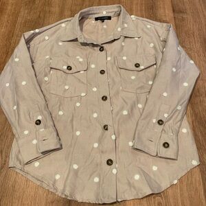 Blu pepper Dotted Button Up